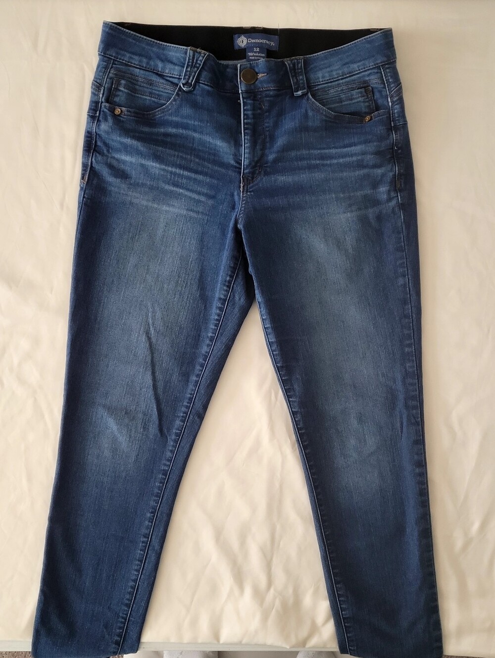 Democracy Women's Dark Blue Stretch Skinny Jeans "Ab"solution Technology Size 12